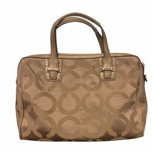 Coach F25503 Tan Taylor Op Art satchel